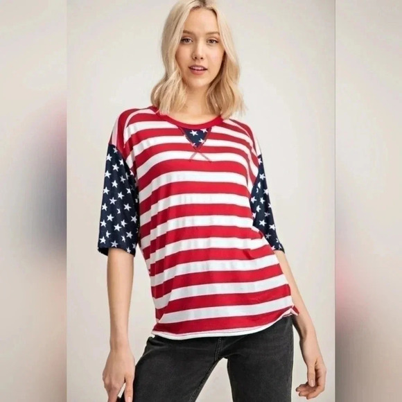 1 LEFT! American Flag Top - Picture 1 of 5